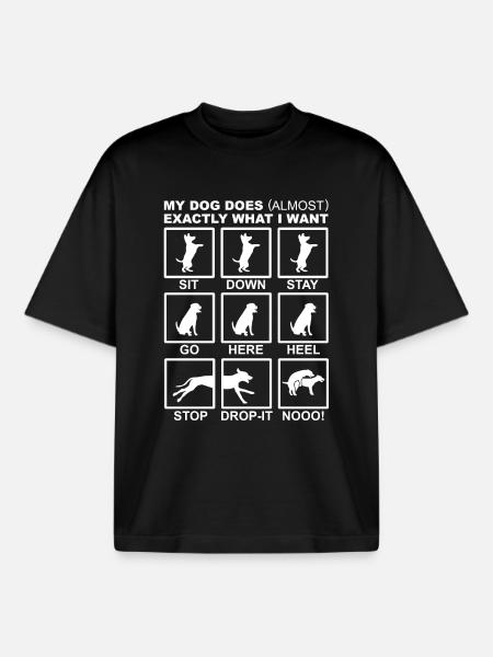 Dog training - Boxy Heavyweight Unisex Organic T-Shirt by Stanley/Stella - black