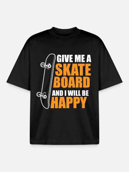 Patineur disant - T-shirt unisexe boxy épais biologique Stanley/Stella - noir