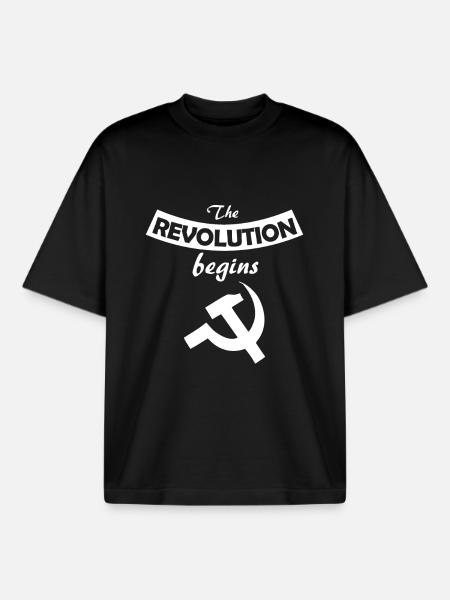 socialist - Boxy Heavyweight Unisex Organic T-Shirt by Stanley/Stella - black
