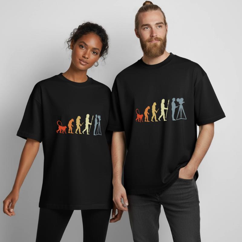 Évolution du caméraman T-shirt unisexe boxy épais biologique Stanley/Stella