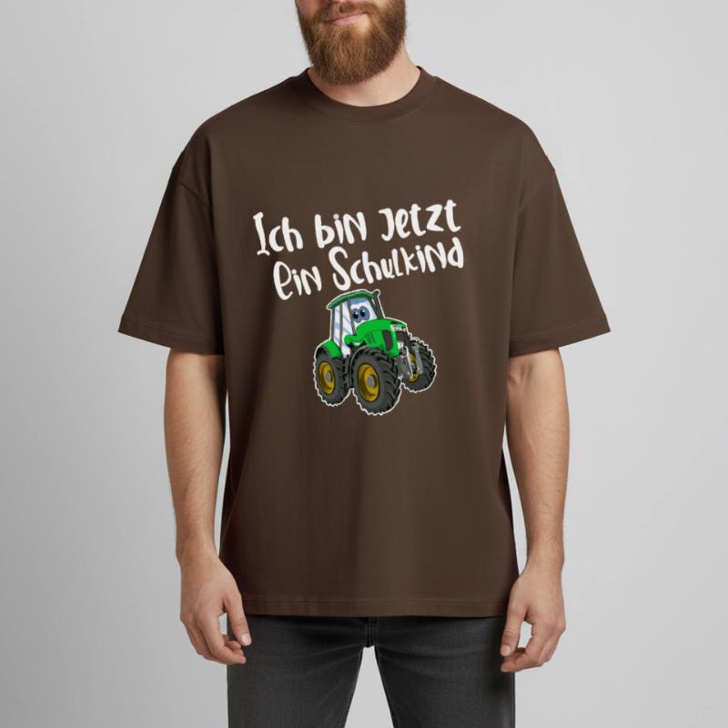 Ich Bin Jetzt Ein Schulkind Traktor Boxy Heavyweight Unisex Organic T-Shirt von Stanley/Stella