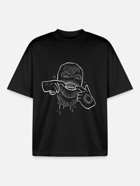 Gangster - T-shirt unisexe boxy épais biologique Stanley/Stella - noir
