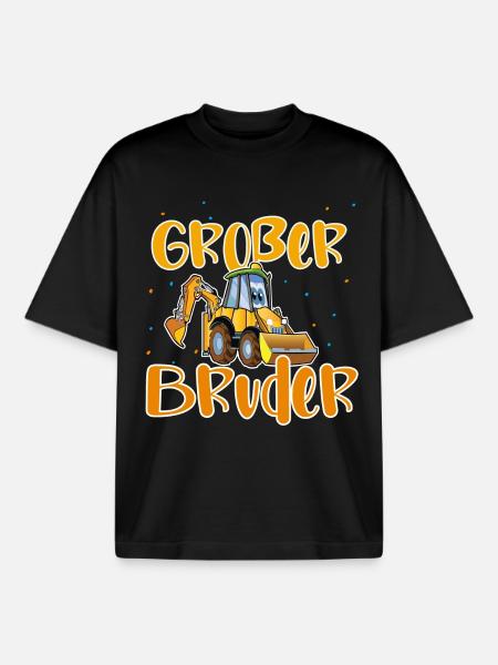 Großer Bruder Bagger - Boxy Heavyweight Unisex Organic T-Shirt von Stanley/Stella - Schwarz