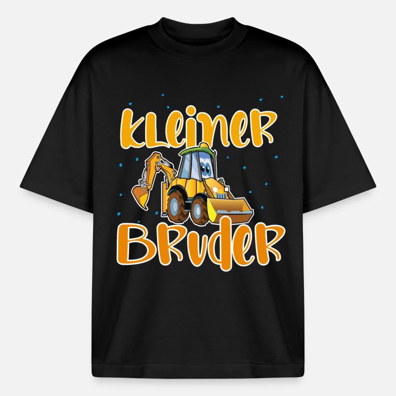 Kleiner Bruder Bagger - Boxy Heavyweight Unisex Organic T-Shirt von Stanley/Stella - Schwarz