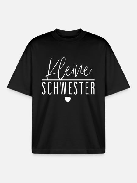 Little sister - Boxy Heavyweight Unisex Organic T-Shirt by Stanley/Stella - black