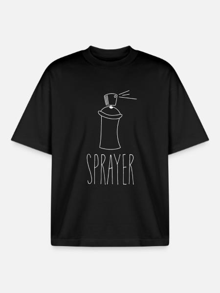 sprayer - Boxy Heavyweight Unisex Organic T-Shirt by Stanley/Stella - black