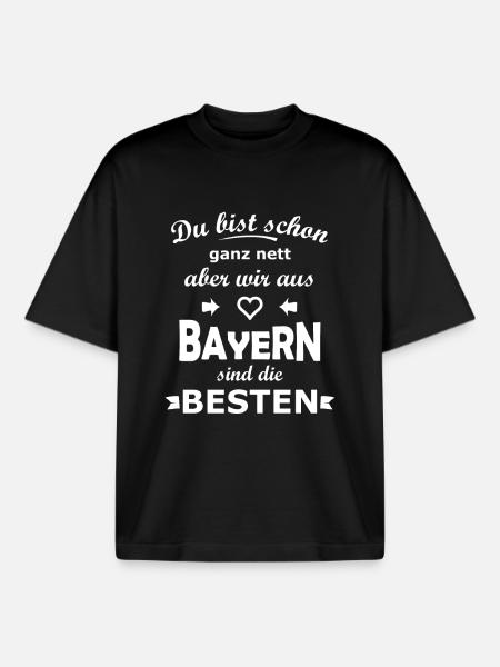 Bayern - Boxy Heavyweight Unisex Organic T-Shirt von Stanley/Stella - Schwarz