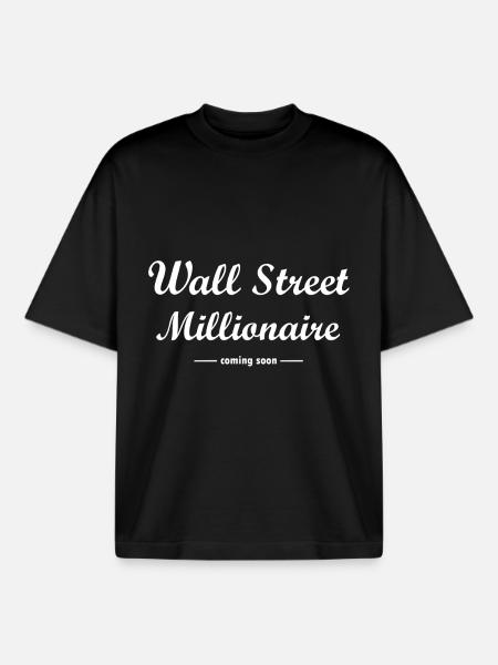 Bourse et Wall Street - T-shirt unisexe boxy épais biologique Stanley/Stella - noir
