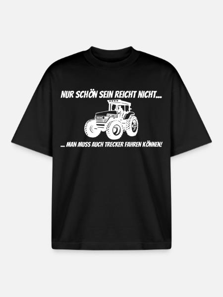 Landwirt Traktor - Statement - Spruch - Geschenk - Boxy Heavyweight Unisex Organic T-Shirt von Stanley/Stella - Schwarz