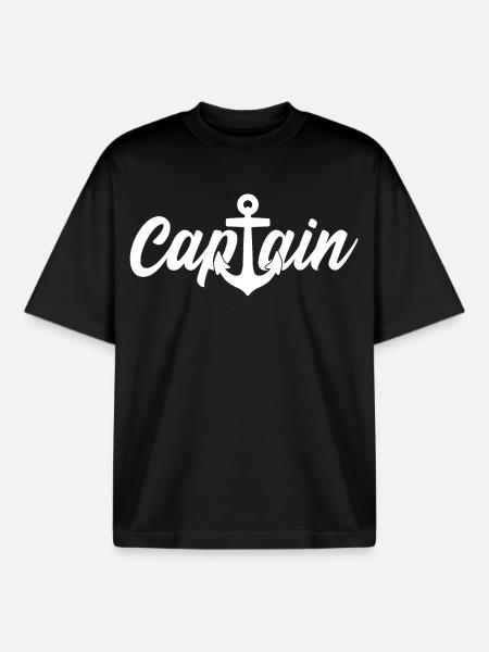 CAPTAIN KAPITÄN - Boxy Heavyweight Unisex Organic T-Shirt von Stanley/Stella - Schwarz