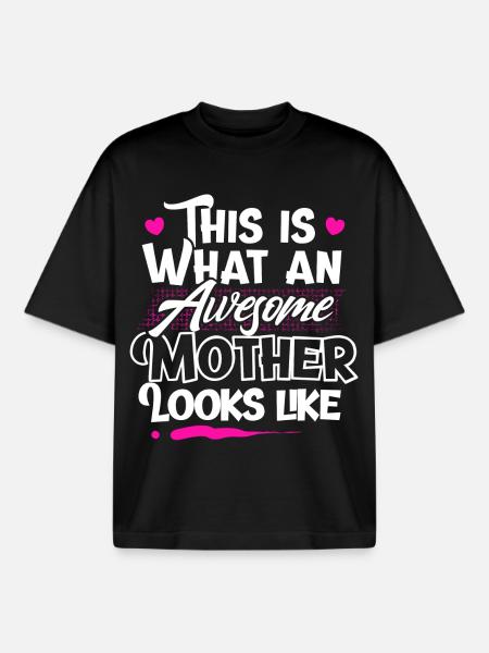 Mama Mutter - Boxy Heavyweight Unisex Organic T-Shirt von Stanley/Stella - Schwarz