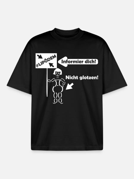 Lipödem Kämpferin - Boxy Heavyweight Unisex Organic T-Shirt von Stanley/Stella - Schwarz
