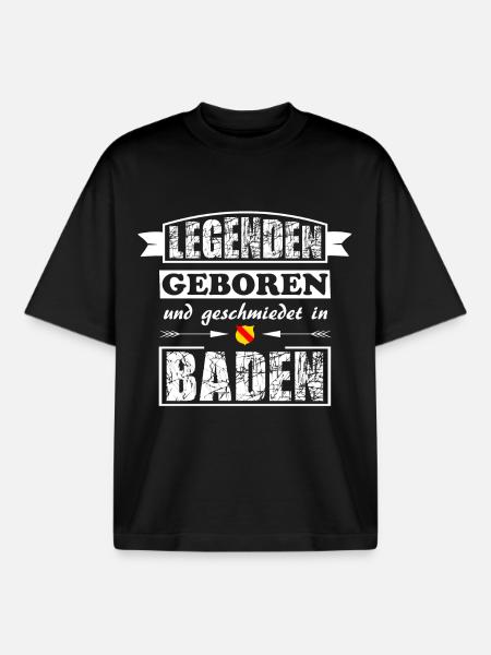 Badner Legenden - Boxy Heavyweight Unisex Organic T-Shirt von Stanley/Stella - Schwarz
