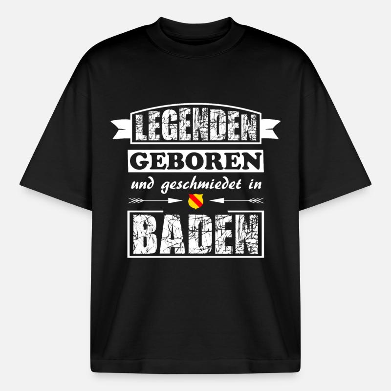 Badner Legenden - Boxy Heavyweight Unisex Organic T-Shirt von Stanley/Stella - Schwarz