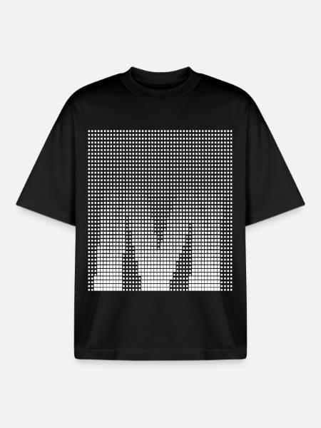 Bogstavet M, navn, bogstavet M - Stanley/Stella unisex boxy heavyweight T-shirt økologisk - sort