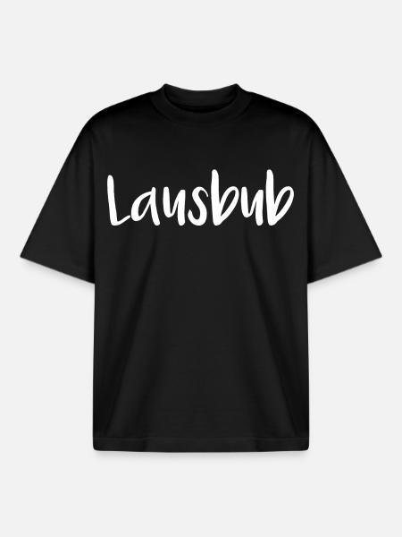 Lausbub - Boxy Heavyweight Unisex Organic T-Shirt von Stanley/Stella - Schwarz