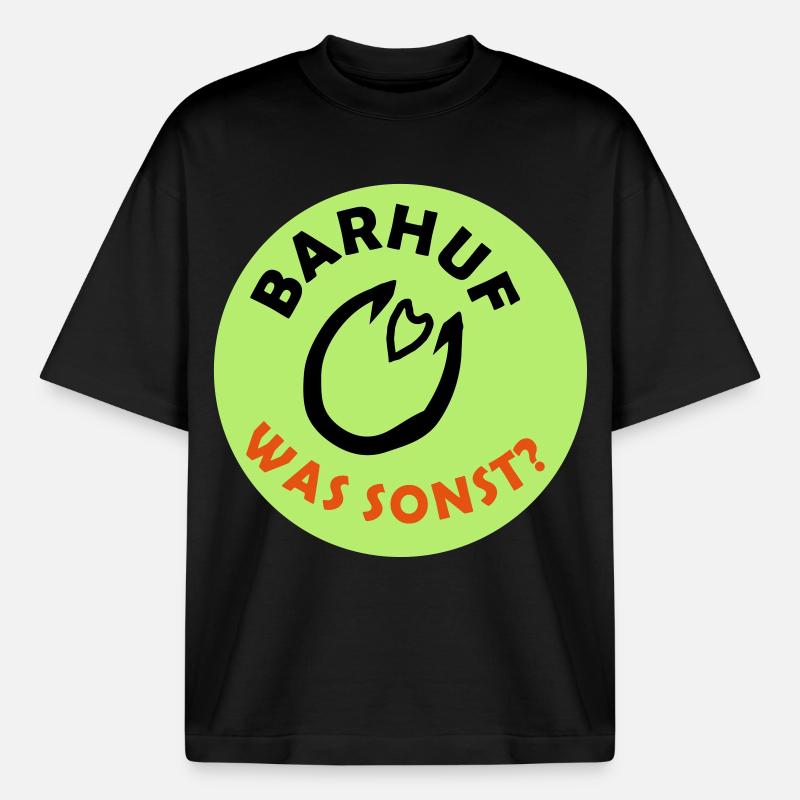 Barhuf Statement Hufe Pferd - Boxy Heavyweight Unisex Organic T-Shirt von Stanley/Stella - Schwarz