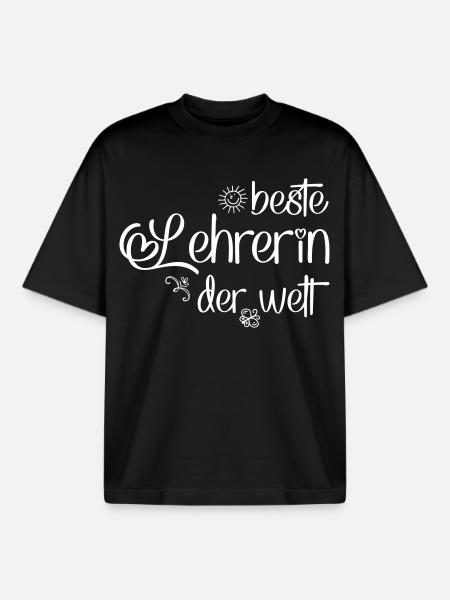 Lehrerin - Boxy Heavyweight Unisex Organic T-Shirt von Stanley/Stella - Schwarz