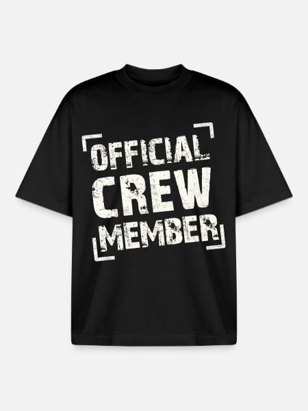 official crew member - Boxy Heavyweight Unisex Organic T-Shirt by Stanley/Stella - black