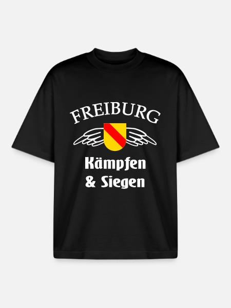 Freiburger - Boxy Heavyweight Unisex Organic T-Shirt von Stanley/Stella - Schwarz