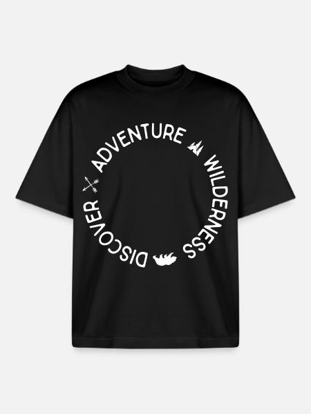 Aventure - T-shirt unisexe boxy épais biologique Stanley/Stella - noir