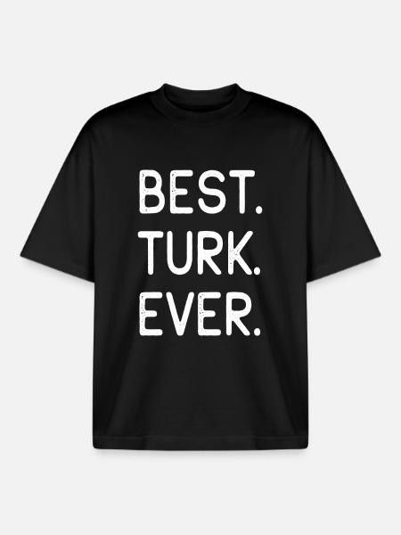 Best Turk of All Time - Boxy Heavyweight Unisex Organic T-Shirt by Stanley/Stella - black