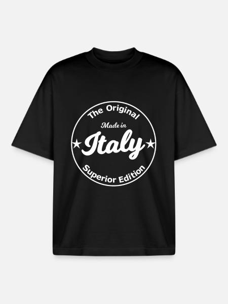 Italy Edition - Boxy Heavyweight Unisex Organic T-Shirt by Stanley/Stella - black
