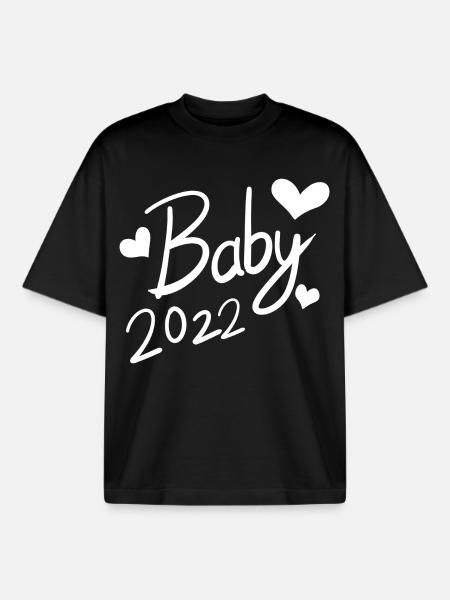 Bébé 2022 - Nouveau-Né 2022 - T-shirt unisexe boxy épais biologique Stanley/Stella - noir
