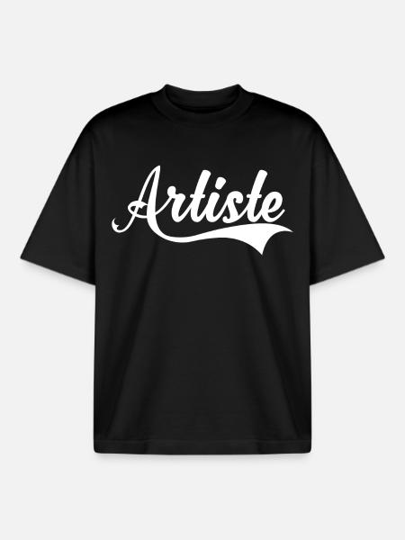 artist - Boxy Heavyweight Unisex Organic T-Shirt by Stanley/Stella - black