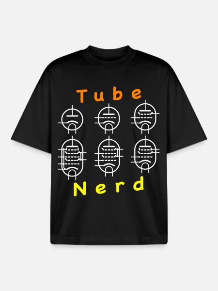 Vacuum Tube Nerd - Boxy Heavyweight Unisex Organic T-Shirt by Stanley/Stella - black