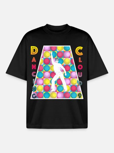 Retro - Disco - Dancing - 70s - Boxy Heavyweight Unisex Organic T-Shirt by Stanley/Stella - black