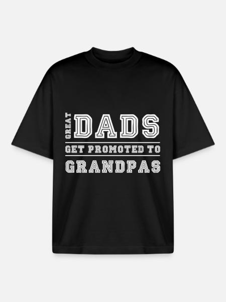 Große Väter werden zu Opas befördert - Boxy Heavyweight Unisex Organic T-Shirt von Stanley/Stella - Schwarz