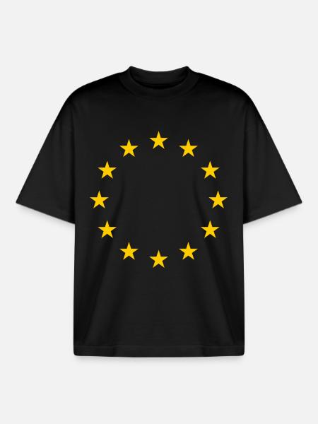 Europa - Boxy Heavyweight Unisex Organic T-Shirt von Stanley/Stella - Schwarz