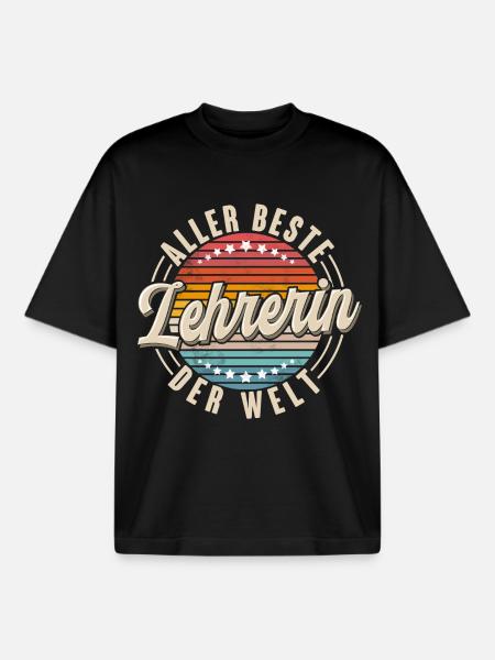 Lehrerin - Boxy Heavyweight Unisex Organic T-Shirt von Stanley/Stella - Schwarz