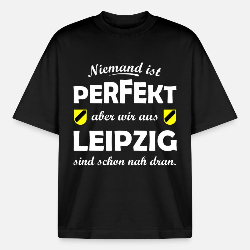 Leipzig Perfekt - Boxy Heavyweight Unisex Organic T-Shirt von Stanley/Stella - Schwarz