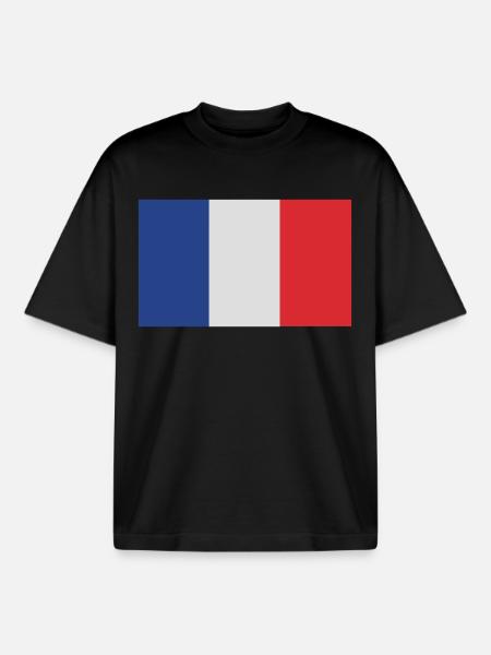 France - Boxy Heavyweight Unisex Organic T-Shirt by Stanley/Stella - black