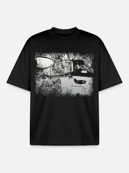 Simson Swallow KR51 - Boxy Heavyweight Unisex Organic T-Shirt by Stanley/Stella - black
