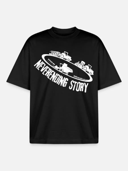 Farming neverending story - Boxy Heavyweight Unisex Organic T-Shirt by Stanley/Stella - black