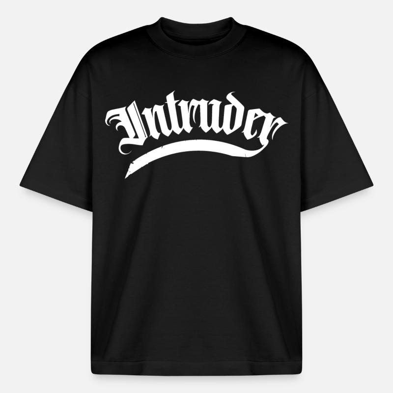 intruder hacker eindringling clan sticker computer - Boxy Heavyweight Unisex Organic T-Shirt von Stanley/Stella - Schwarz