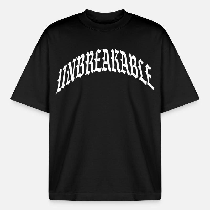 unbreakable unstoppable indomitable gym illegal - Boxy Heavyweight Unisex Organic T-Shirt von Stanley/Stella - Schwarz