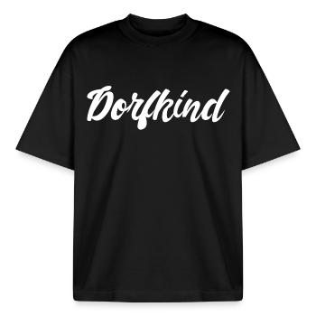 Dorfkind - Boxy Heavyweight Unisex Organic T-Shirt von Stanley/Stella - Schwarz - Vorne - AI Model Male 185 light (185cm) & AI Model Female 172 dark (172cm)