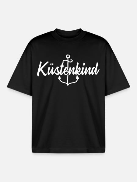 Küstenkind - Boxy Heavyweight Unisex Organic T-Shirt von Stanley/Stella - Schwarz