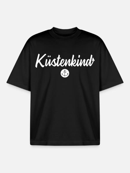 Küstenkind - Boxy Heavyweight Unisex Organic T-Shirt von Stanley/Stella - Schwarz
