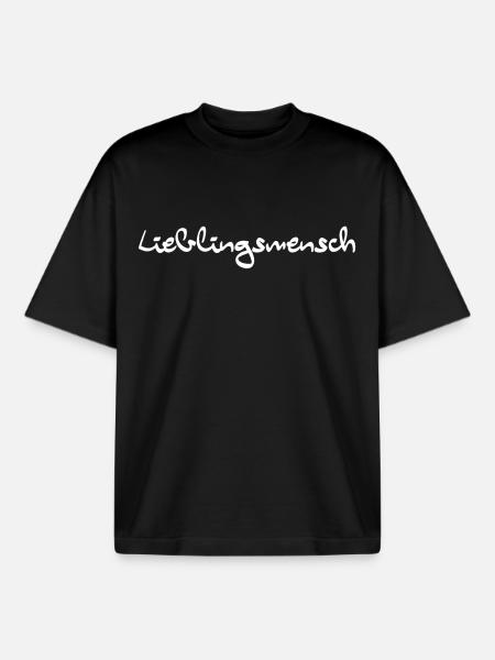 Lieblingsmensch - Boxy Heavyweight Unisex Organic T-Shirt von Stanley/Stella - Schwarz