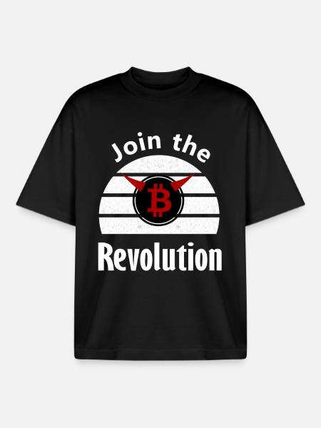 The Coin Revolutionary - Boxy Heavyweight Unisex Organic T-Shirt by Stanley/Stella - black