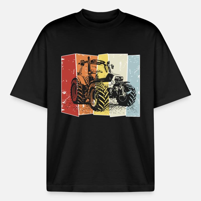 Traktor Deutz retro - Boxy Heavyweight Unisex Organic T-Shirt von Stanley/Stella - Schwarz