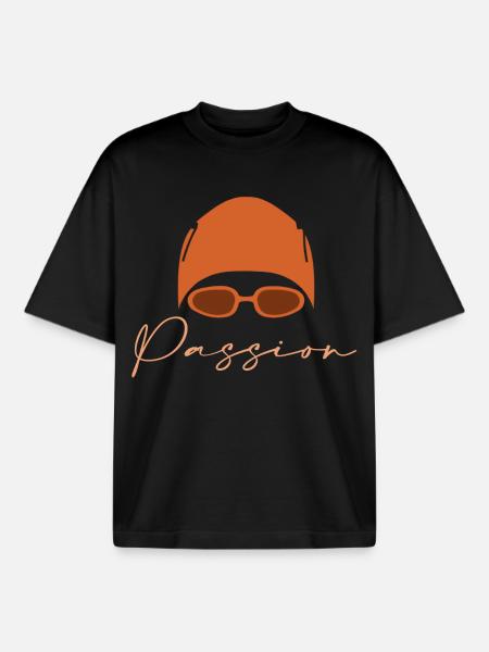 Nageur - T-shirt unisexe boxy épais biologique Stanley/Stella - noir