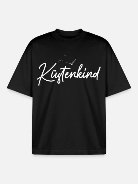 Küstenkind - Boxy Heavyweight Unisex Organic T-Shirt von Stanley/Stella - Schwarz