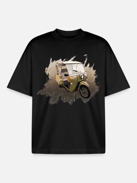 Krause Duo - T-shirt unisexe boxy épais biologique Stanley/Stella - noir