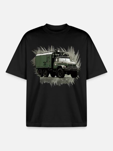 ZIL 131 KO - Boxy Heavyweight Unisex Organic T-Shirt by Stanley/Stella - black